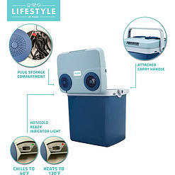 Lifestyle Electric Cooler & Portable Food Warmer for Car, 34-Qt Capacity