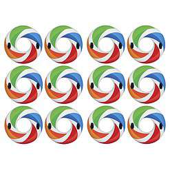 Intex Inflatable 47" Color Whirl Tube Swimming Pool Raft with Handles (12 Pack)