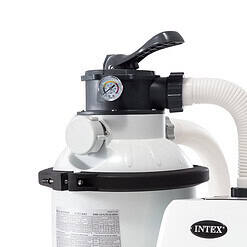 Intex 26645EG 12 inch Krystal Clear Sand Filter Pump, 2100 Gph Flow Rate with GFCI, 110-120 V