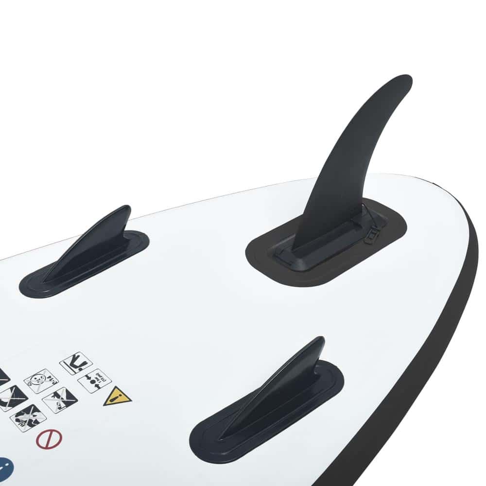 vidaXL Inflatable Stand Up Paddleboard Set Black and White 2727