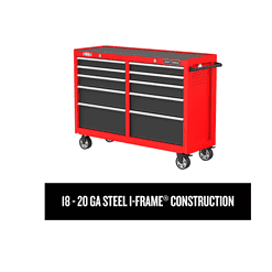 CRAFTSMAN CMST98273RB 2000 Series 52-in W x 37.5-in H 10-Drawer Steel Rolling Tool Cabinet (Red)