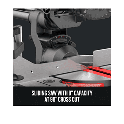 CRAFTSMAN Miter Saw CMCS714M1 V20 7-1/4-in 20-Volt Max Single Bevel Sliding Compound Cordless