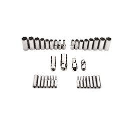 CRAFTSMAN CMMT12035 150-Piece Standard (SAE) and Metric Combination Gunmetal Chrome Mechanics Tool Set (1/4-in; 3/8-in)