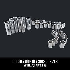 CRAFTSMAN 83-Piece Standard (SAE) and Metric Polished Chrome Mechanics Tool Set with Hard Case