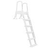 XtremepowerUS Deluxe Above Ground In-Pool Swimming Pool Ladder Incline Pool Step Adjustable Ladder (48" - 52"), White