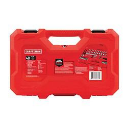 CRAFTSMAN 48-Piece Standard (SAE) and Metric Combination Polished Chrome Mechanics Tool Set with Hard Case
