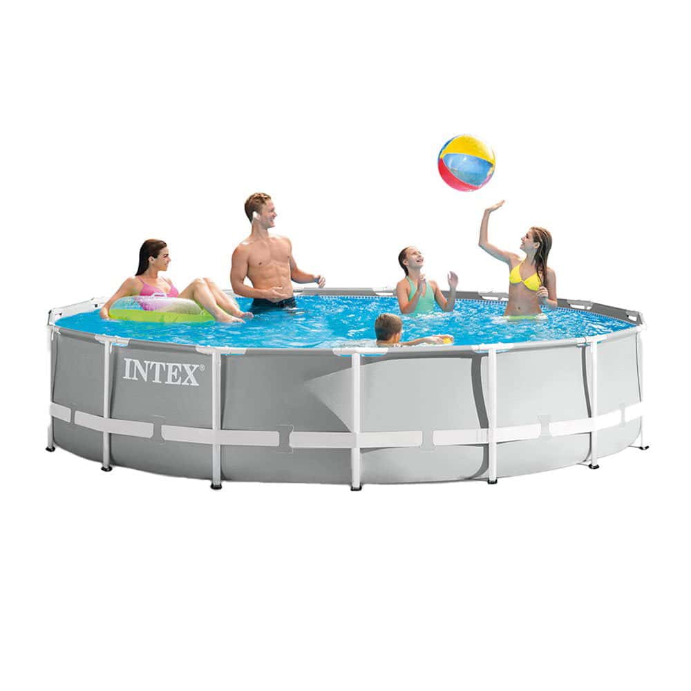 Intex 15 Foot x 42 Inch Prism Frame Above Ground Swimming Pool Set with Filter