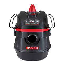 CRAFTSMAN Portable, Jobsite 5-Gallons 5.5-HP Corded Wet/Dry Shop Vacuum with Accessories Included