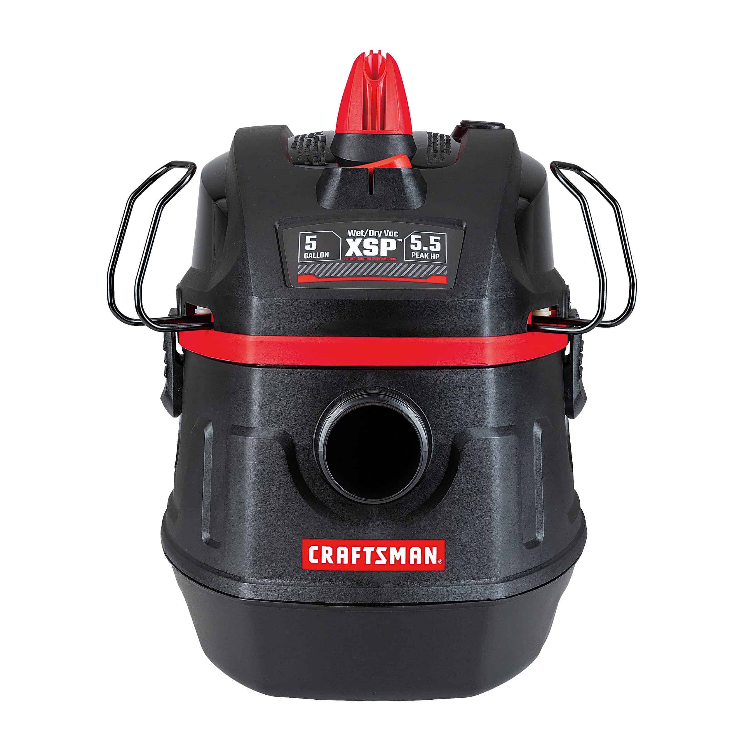 CRAFTSMAN Portable, Jobsite 5-Gallons 5.5-HP Corded Wet/Dry Shop Vacuum with Accessories Included