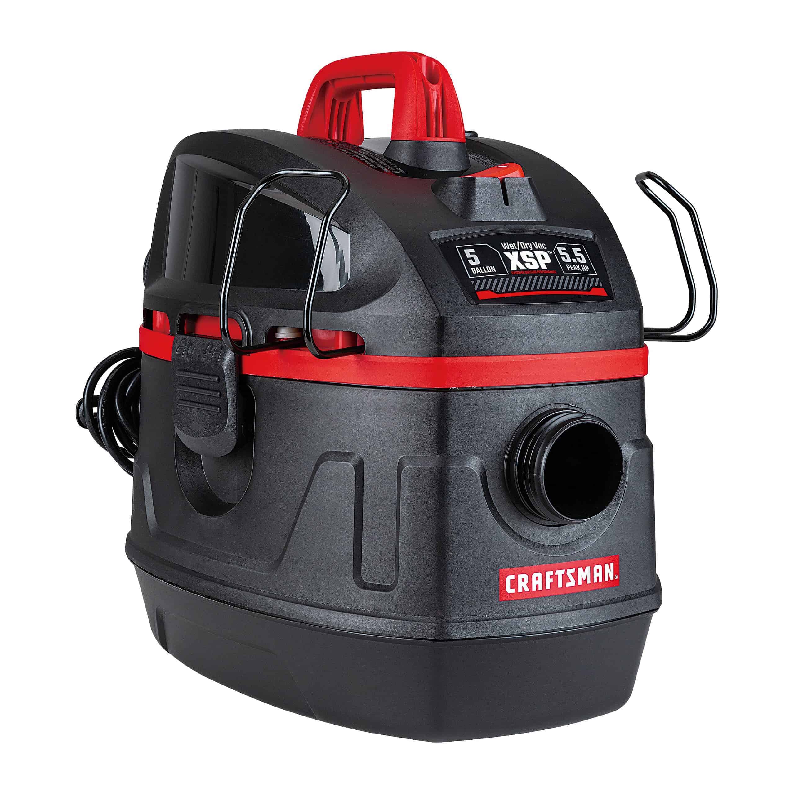 CRAFTSMAN Portable, Jobsite 5-Gallons 5.5-HP Corded Wet/Dry Shop Vacuum with Accessories Included