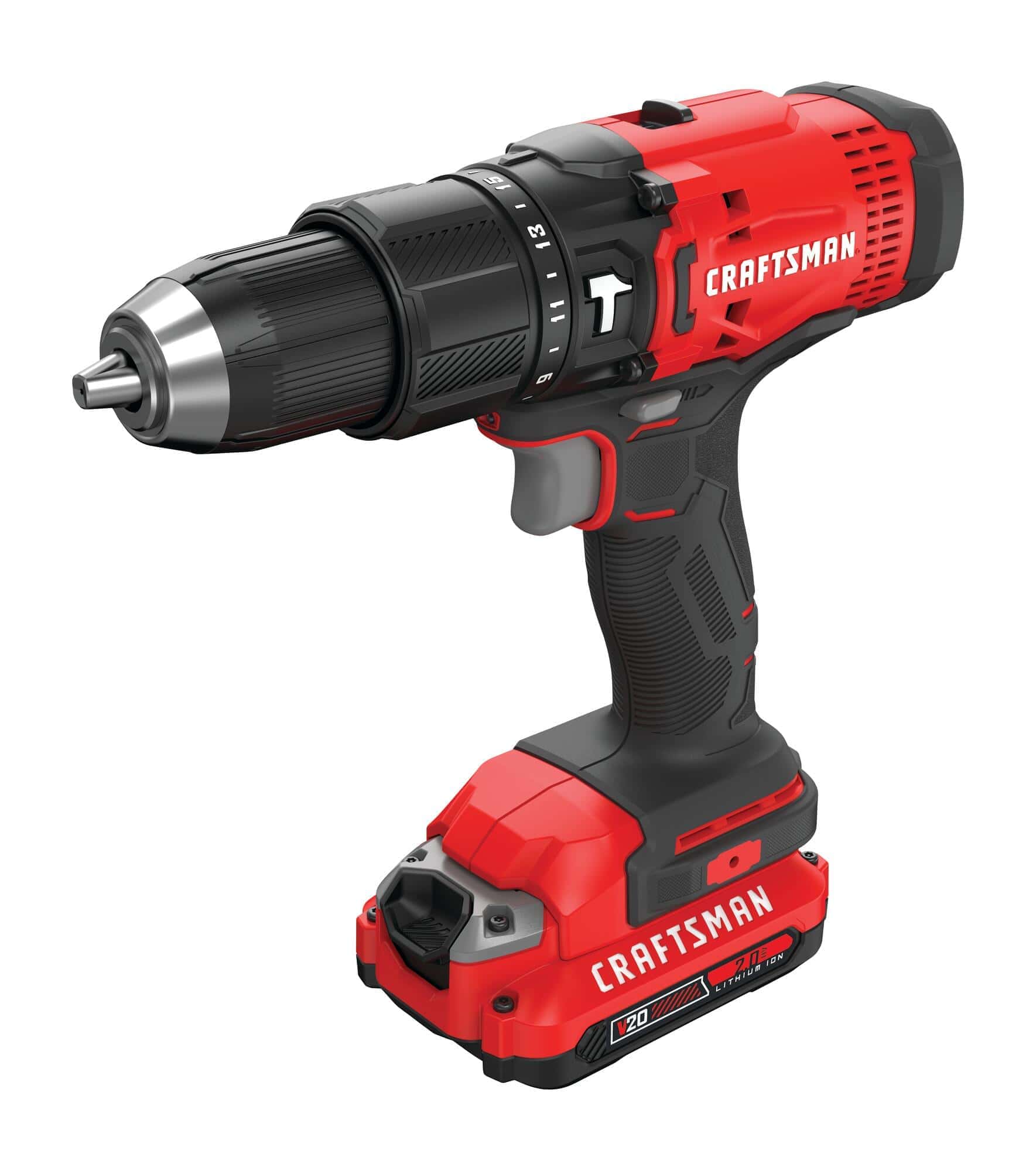 CRAFTSMAN 1/2-in 20-volt Max-Amp Variable Speed Cordless Hammer Drill (1-Battery Included)
