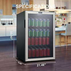 Galanz 4.5 Cu ft 152 Can Beverage Center Mini Fridge