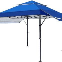 Easyfashion 10x17ft 2-tiered Pop-up canopy tent with Double Awnings, Blue