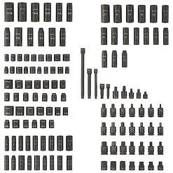 CRAFTSMAN 130-Piece Standard (SAE) and Metric Black Oxide Mechanics Tool Set
