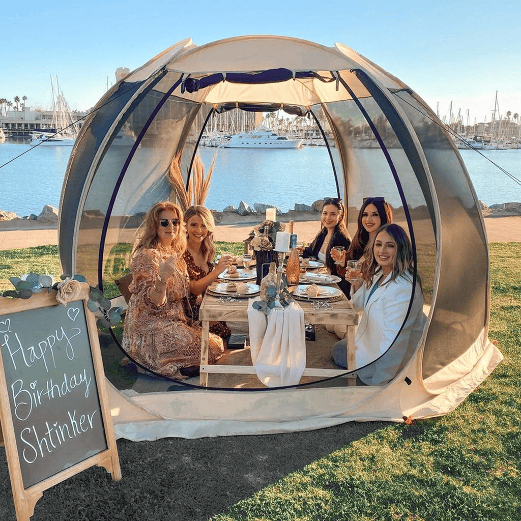 10'x10' Gazebo Pop Up with Mosquito Netting Portable Beige