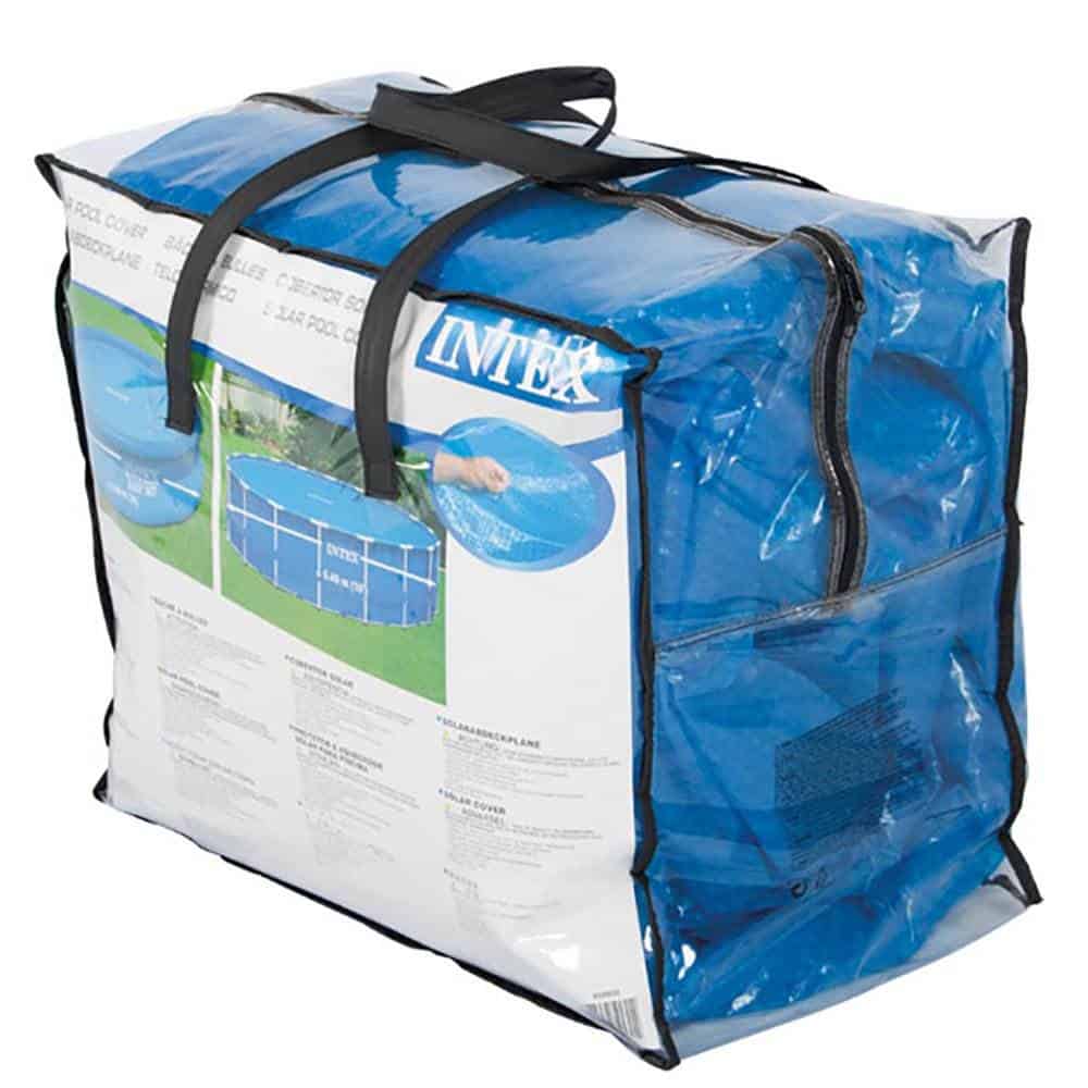 Intex 18 Foot Round Vinyl Solar Cover + 18 Foot UV Resistant Debris Cover