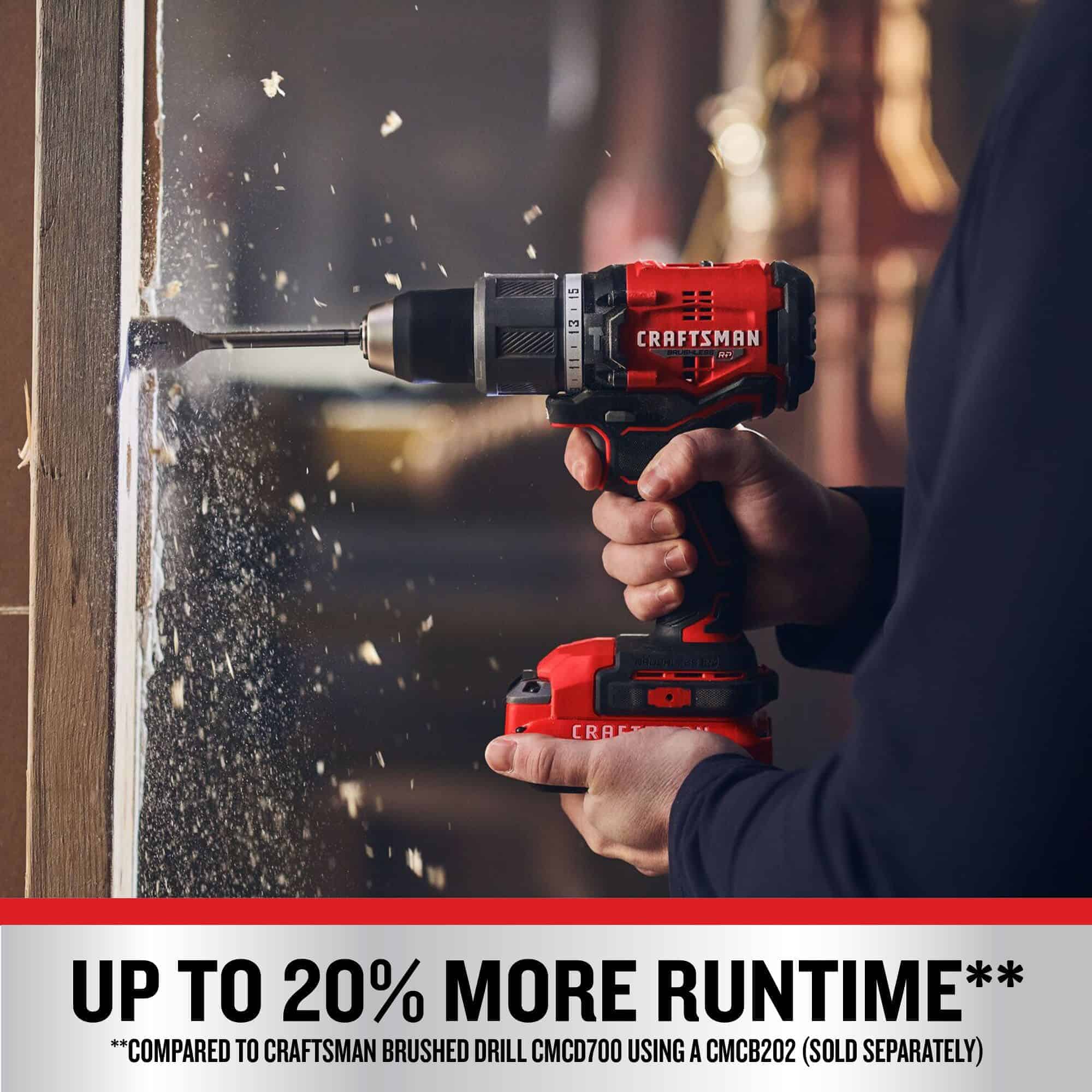 CRAFTSMAN V20 RP 1/2-in 20-volt Max-Amp Variable Speed Brushless Cordless Hammer Drill(Bare Tool)
