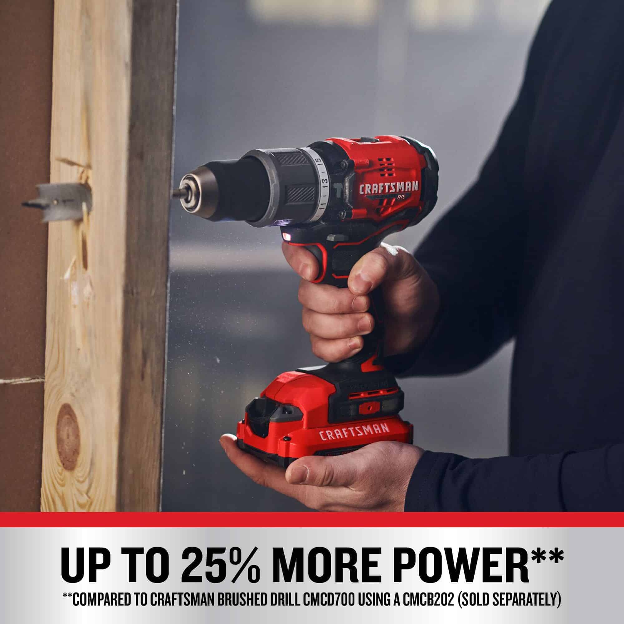 CRAFTSMAN V20 RP 1/2-in 20-volt Max-Amp Variable Speed Brushless Cordless Hammer Drill(Bare Tool)