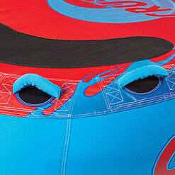 Connelly Cruzer 3 Person Soft Top Inflatable Towable Inner Tube, Blue & Red
