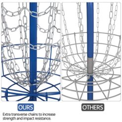 SmileMart 12-Chain Disc Golf Goal for Target Practice, Blue