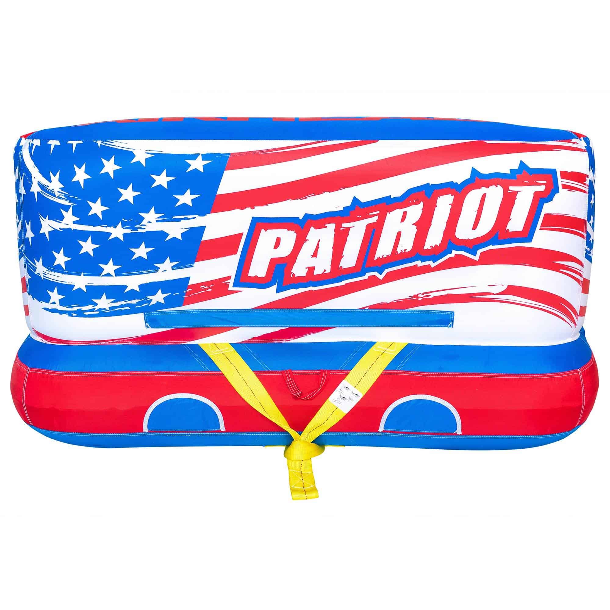 Airhead Patriot 2-Person Towable Kwik-Connect Chariot Style Tube with Tow Rope