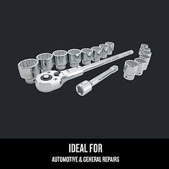 CRAFTSMAN 16-Piece Standard (SAE) 3/4-in Drive 12-point 3/4-in Shallow Socket Set