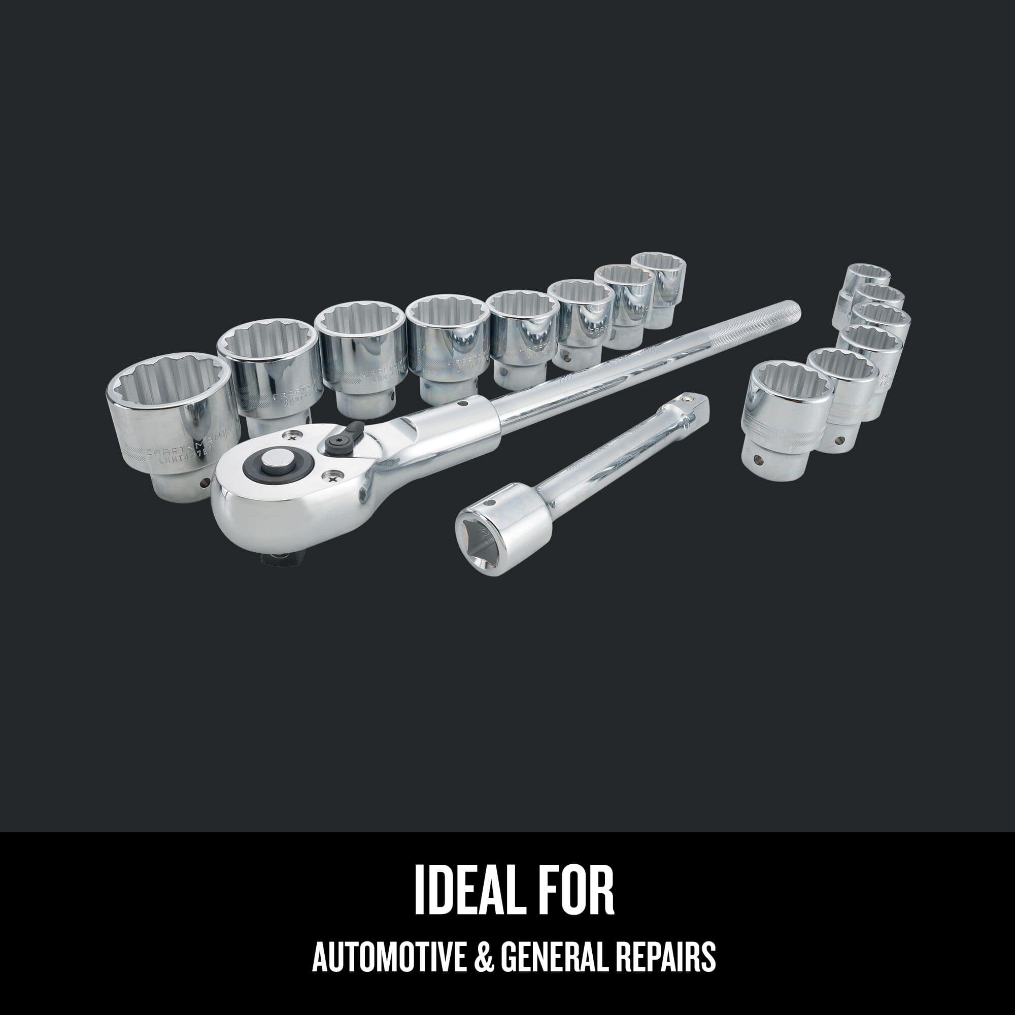CRAFTSMAN 16-Piece Standard (SAE) 3/4-in Drive 12-point 3/4-in Shallow Socket Set