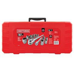 CRAFTSMAN 16-Piece Standard (SAE) 3/4-in Drive 12-point 3/4-in Shallow Socket Set