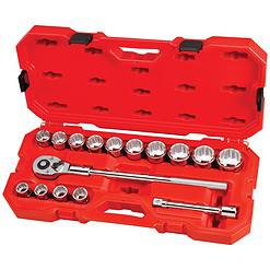 CRAFTSMAN 16-Piece Standard (SAE) 3/4-in Drive 12-point 3/4-in Shallow Socket Set
