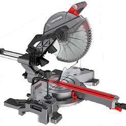 CRAFTSMAN 12-in 15-Amp Single Bevel Sliding Compound Miter Saw (Corded)