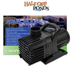 HALF OFF PONDS Aqua Pulse 6,100 GPH Submersible Pump for Ponds, Water Gardens, Pondless Waterfalls and Skimmers - AP-6100