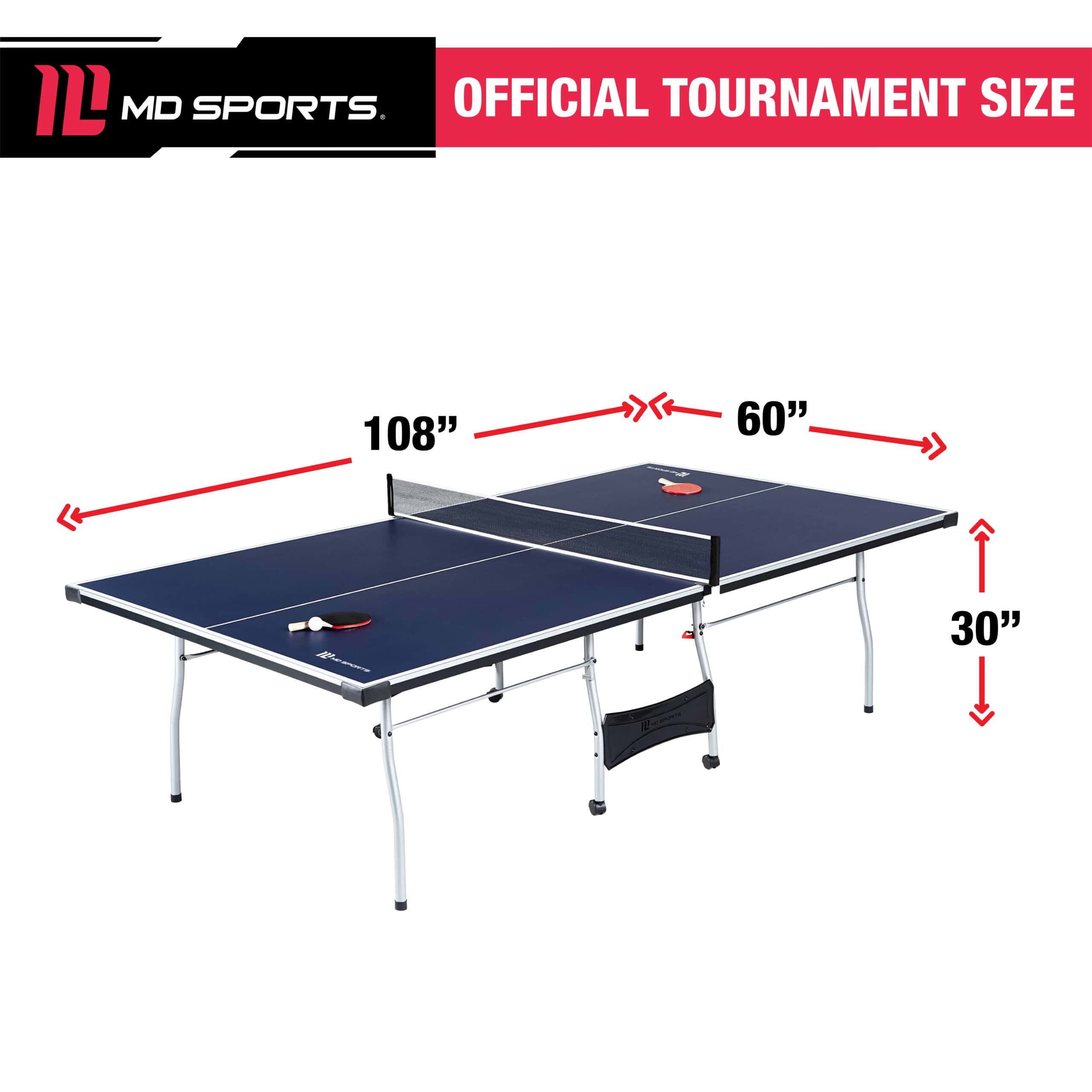 MD Sports Official Size Table Tennis Table