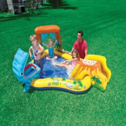 Dinosaur Play Center Inflatable Kids Set Swimming Pool 8ft x 6.25ft x 43in