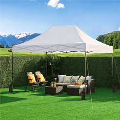 Yaheetech 10x15ft Canopy Tent with Metal Frame for Commercial Market Party, White