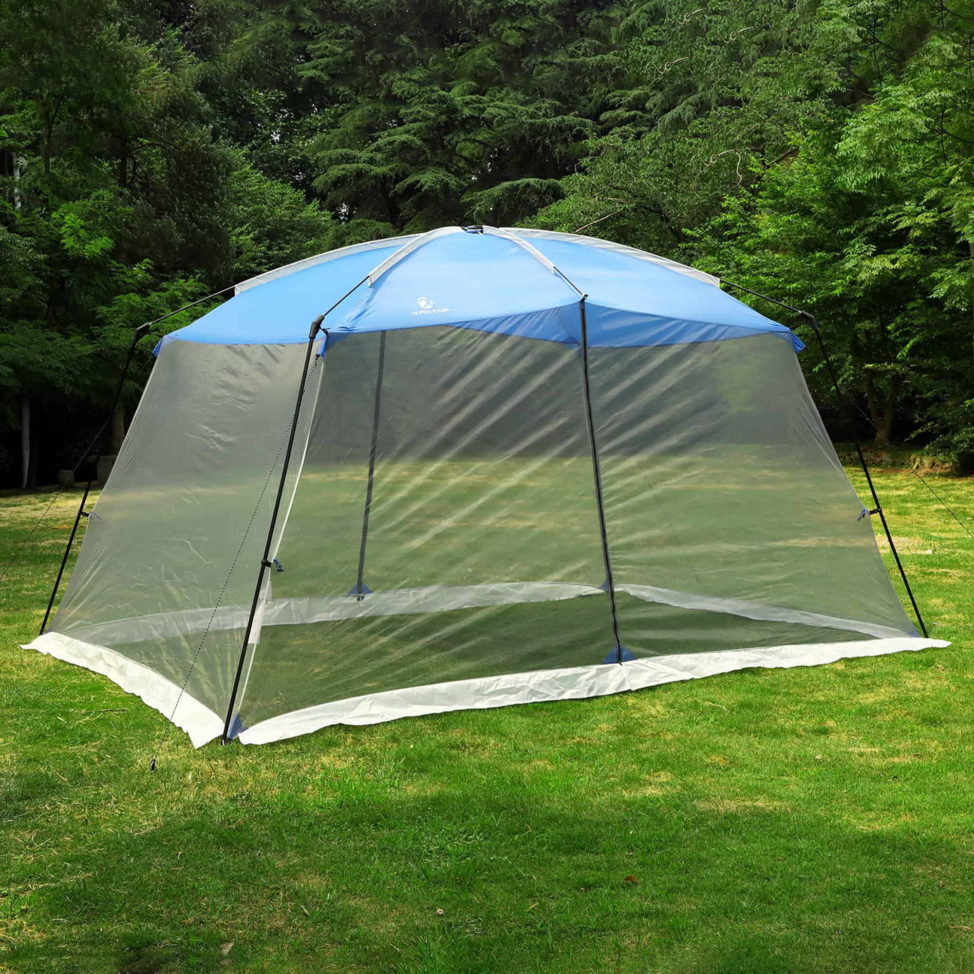 Alpha Camp 13' x 9' Screen House Canopy Sun Shade with One Room, Blue
