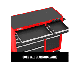 CRAFTSMAN CMST98273RB 2000 Series 52-in W x 37.5-in H 10-Drawer Steel Rolling Tool Cabinet (Red)