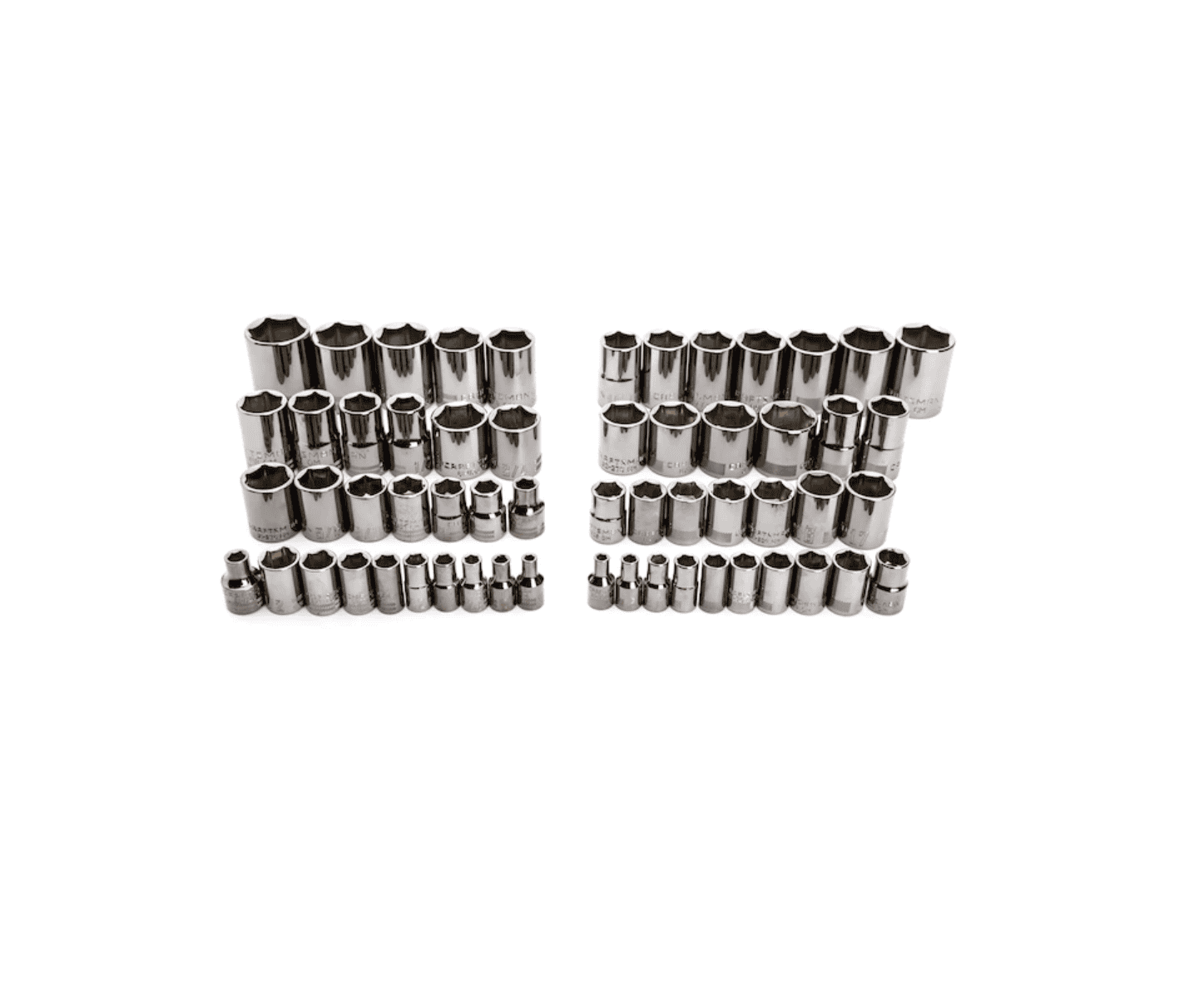 CRAFTSMAN CMMT12035 150-Piece Standard (SAE) and Metric Combination Gunmetal Chrome Mechanics Tool Set (1/4-in; 3/8-in)