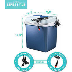 Lifestyle Electric Cooler & Portable Food Warmer for Car, 34-Qt Capacity