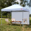 MASTERCANOPY 10' x 10' Easy Pop Up Canopy Instant Shelter with 1 Sidewall, White