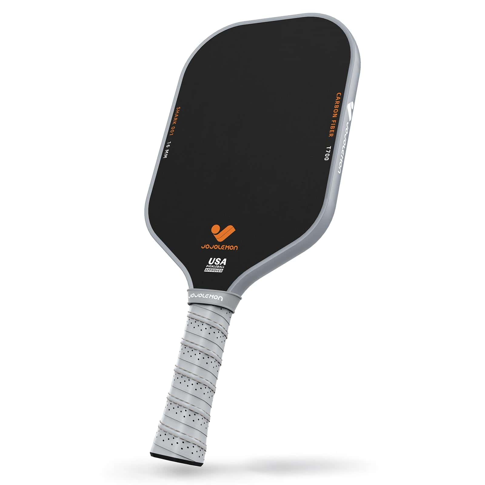 Jojolemon Pickleball Paddles, Raw Carbon Fiber Pickleball Paddle with a 16mm Shark Power Polymer Core