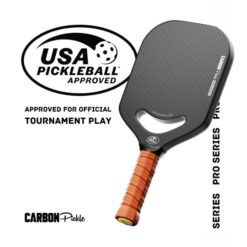 Raw Pickleball Carbon Pickle Pro Series 3K Carbon Fiber Pickleball Paddle Racket, 19mm Honeycomb Core