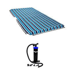 Aqua Supersized Plank Inflatable Floating Raft with Hand Pump, Blue