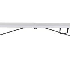 COSCO Deluxe 8 foot x 30 inch Fold-in-Half Blow Molded Folding Table, White