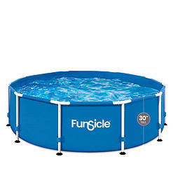 Funsicle 10ft x 30in Round Activity Above Ground Pool with SkimmerPlus Filter Pump, Age 6 & up