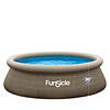 Funsicle 10ft x 30in Round QuickSet Designer Above Ground Pool, Dark Triple Basketweave with Cartridge Filter Pump, Age 6 & up