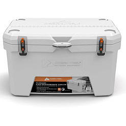 Ozark Trail 73 Quart High Performance Hard Sided Cooler with Microban, White