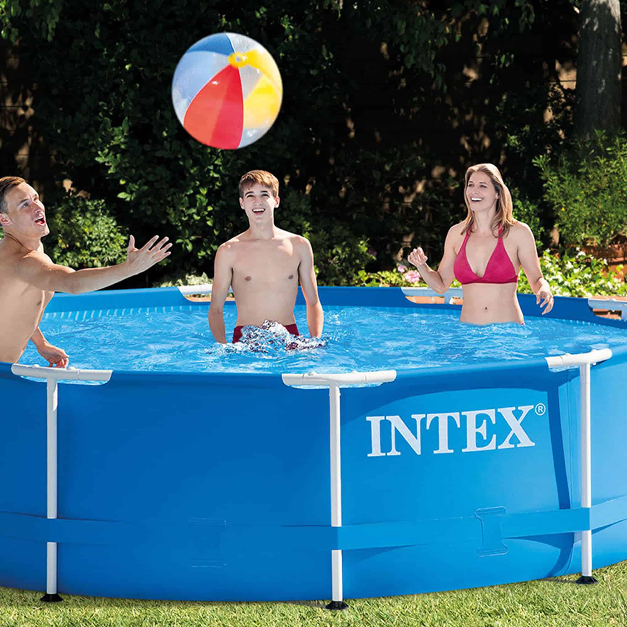 Intex 10' x 2.5' Circle 10" Deep Metal Frame Above Ground Pool