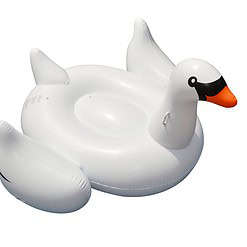 4-Pack Swimline Giant Inflatable Ride-On 75-Inch Swan Floats | 4 x 90621