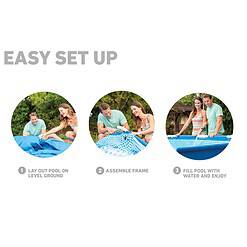 Intex 28210EH 12 ft x 30 in Easy-to-Set-up Round Above Ground Swimming Pool (Pump Not Included)