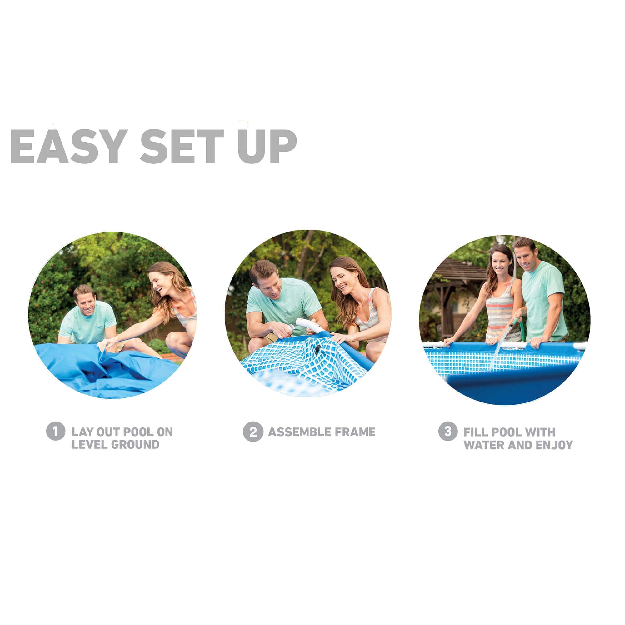 Intex 28210EH 12 ft x 30 in Easy-to-Set-up Round Above Ground Swimming Pool (Pump Not Included)